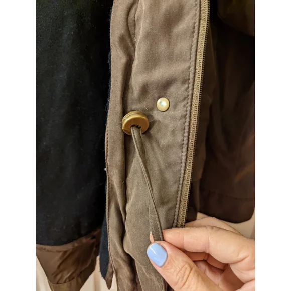 Izzi Sport Coat Womens Small Brown with Detachable Lining & Hood - Picture 10 of 10